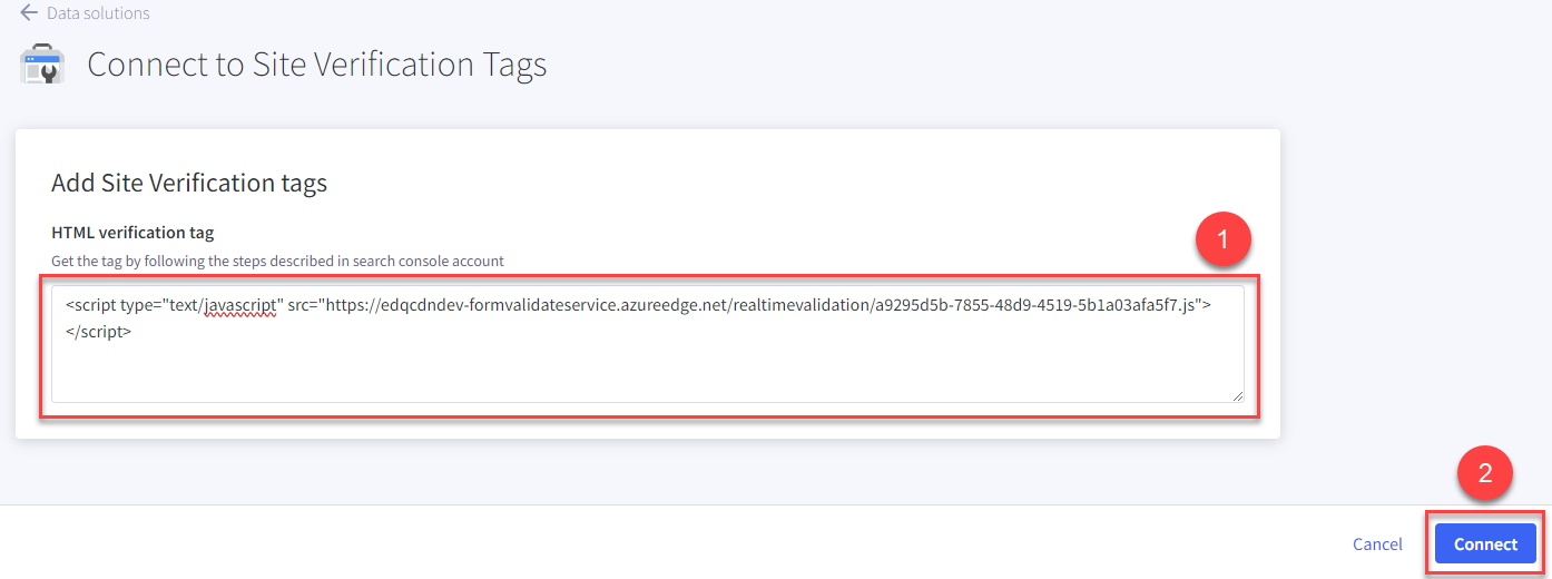 BigCommerce - Site Verification Tags - Detail