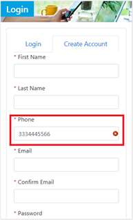 Validate phone number