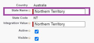 Controlling state names